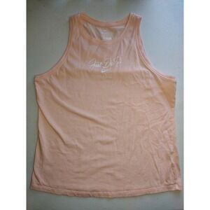 Nike Just Do It Dri-FIT Tank Top Womens Medium Pink Athletic Sleeveless Tee